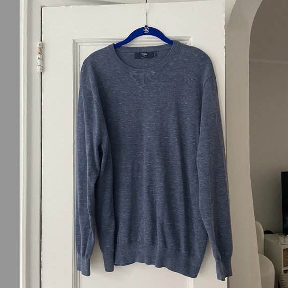JCREW Mens Navy 100% Cotton Sweater - Picture 2 of 2